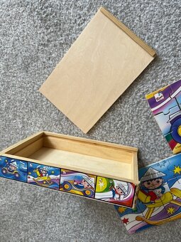 Dřevěné puzzle 4x Večerníček, zn.Bino - 2