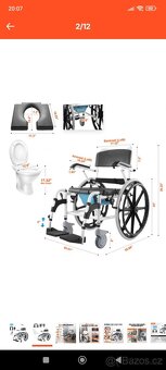 Sprchový/toaletní invalidní vozík - 2