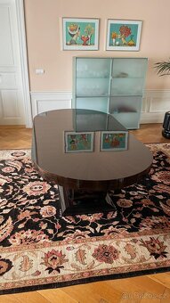 Retro stůl, 3 křesílka, 3 židle a perský koberec - 2