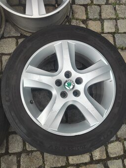 Prodám orig alu 16 škoda Octavia I 5x100 ET 42 letní pneu - 2