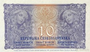 10 korun 1919 Pamětní BANKOVKA (2022) špičkový sběratelský s - 2