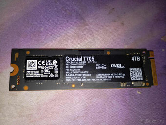 Crucial T705 4TB - M.2 SSD - PCIe 5.0 - Běžná cena 12 tisíc - 2