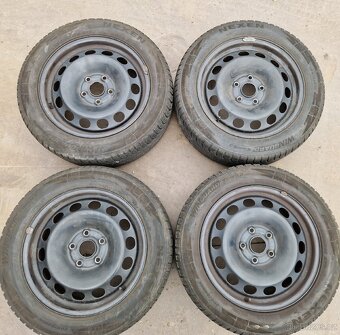4x Plechovy Disk Octavia 5x112R16...Zimni pneu - 2