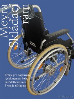 invalidní skládací vozík Meyra - projede 60tkama - 2