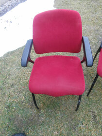 Židle 2 kusy kovová čalouněná za 500 kč - 2