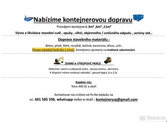 Kontejnerová doprava / zemní a výkopové práce - 2
