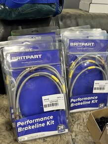 Brzdové hadice s opletem Britpart +40mm sada - 2