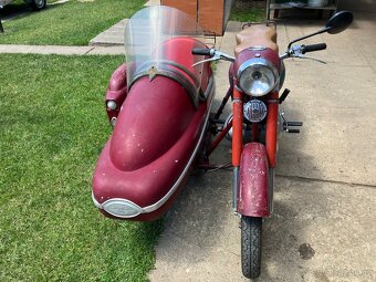 Jawa 350 / 354 kývačka 1956 + sidecar Velorex 560, s TP - 2