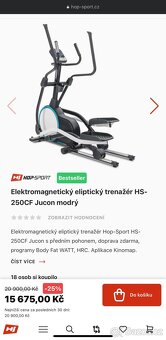 Eliptický trenažér s podložkou a hrudním pásem - 2