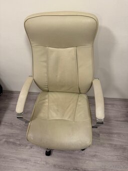 Kancelárske kreslo - Krémová farba - 2