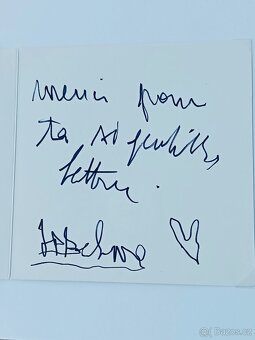 Jean-Paul Belmondo - podepsané přání - 2