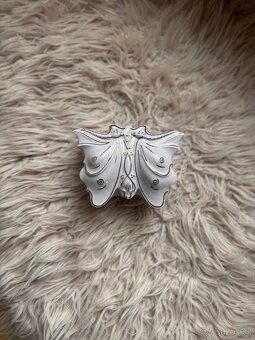 Růžový porcelán dóza Motýl - 2