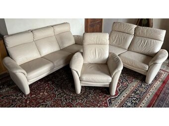 Luxusní kožená sedací souprava 3+2+1, 2883 - 2