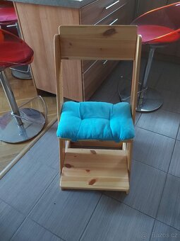Dětská rostoucí židle – borovice - přírodní lak - 2
