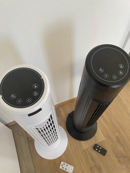 Sloupový ventilátor/větrák s LED displejem - bílý, černý - 2
