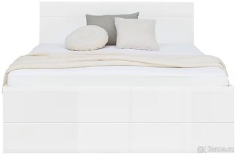Prodám NOVOU manželskou postel HOM’IN 180x200 cm – bílá - 2