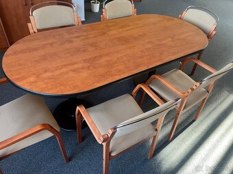 Konferenční stůl s židlemi 6x - 2