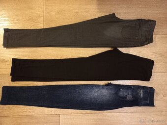 3x Legíny, džínové legíny, vel.12-14 let +3x triko zdarma - 2