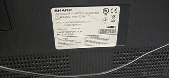 Prodam televizi Sharp LC-70LE740E úhlopříčka 177 cmtelevizi - 2