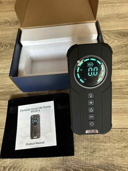 Nový přenosný kompresor pro auto kolo - powerbanka - 2