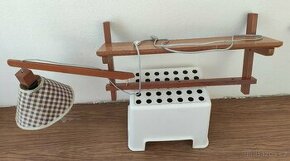 Lampa s poličkou nebo polička s lampou retro 200,- Kč - 2