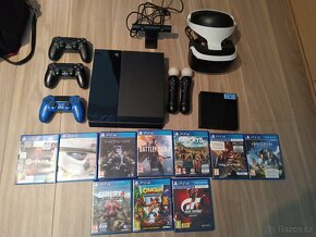 PlayStation 4, PS4 VR, PS4 move, 3x ovladač a 10 her - 2