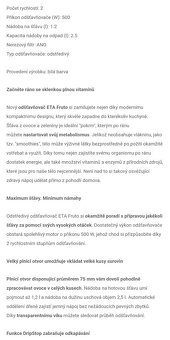 odšťavňovač ETA Fruto (odstředivý) - 2
