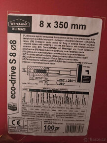 Šroubovací talířové hmoždinky 8 x 350 mm - 2