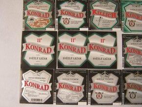 44x pivní etikety pivovar Konrád ČR+export katalogové - 2