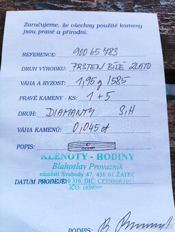Prsten bílé zlato - 2