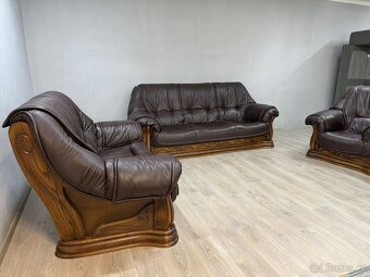 Kožené sofa + křeslo - 2