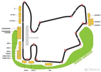 F1 Hungaroring - 2x tribuna T1 - 2