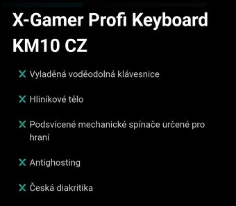 Herní klávesnice X-gamer - 2