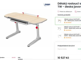 Rostoucí, polohovací stůl Mayer - 2