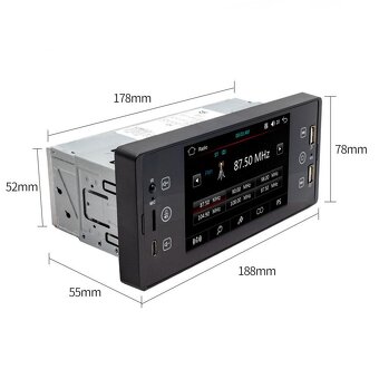 Dotykové 1din autorádio 5" s kamerou Bluetooth FM - 2