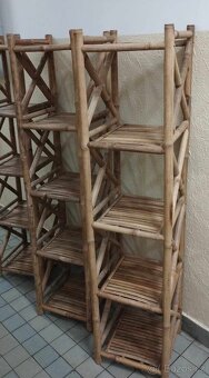 Starší kvalitní Bambusový regál 152x35x35 cm. Cena za kus. - 2