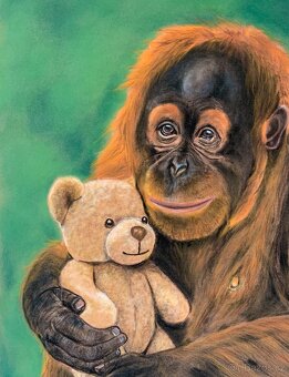 Obraz Něžné objetí, pastel - 2