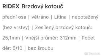 Brzdový kotouč - 2
