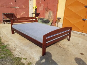 Postel z masivu 200x140, s roštem a matrací - 2