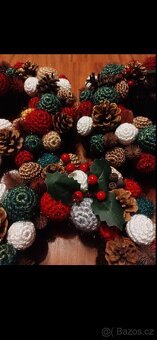 Prodám háčkovaný vánoční věnec - 2