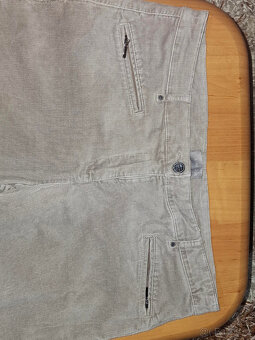 Dámské kalhoty manšestr béžové, velikost 42, minimáln nošené - 2