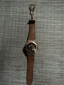 pánské designové měděné hodinky s koženým páskem - 2