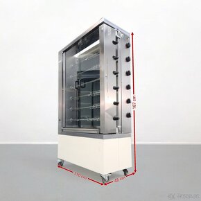 Sklokeramický elektrický gril PREMIUM -6 jehel pro 36 kuřat - 2