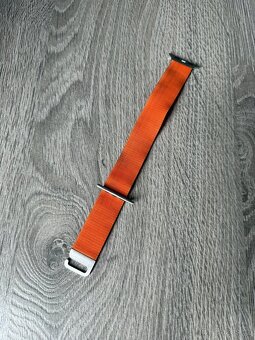 Fixed řemínek na Apple Watch ULTRA 2, oranžový nylonový - 2
