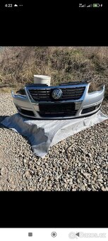 Prodám originál predni naraznik passat b6 2005-2010 stribr - 2