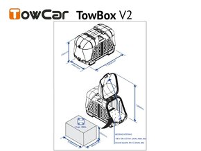 TowCar TowBox V2 Dog zelený, na tažné zařízení20 - 2