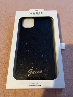 iPhone 14 plus luxusní obal Guess černý třpitivý originál - 2