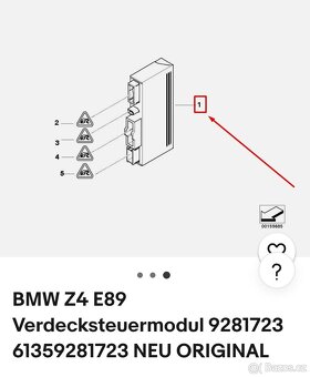 řídící jednotka skládací střechy bmw z4 - 2
