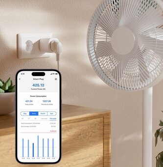 Chytrá zásuvka Meross Smart Wi-Fi,měření spotřeby MATTER 3KS - 2