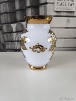 Starožitná váza - zlaté růže - 2